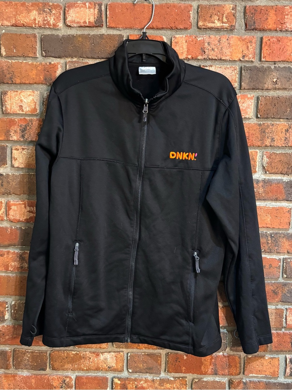 Dunkin mens DNKN Employee uniform full zip jacket black S